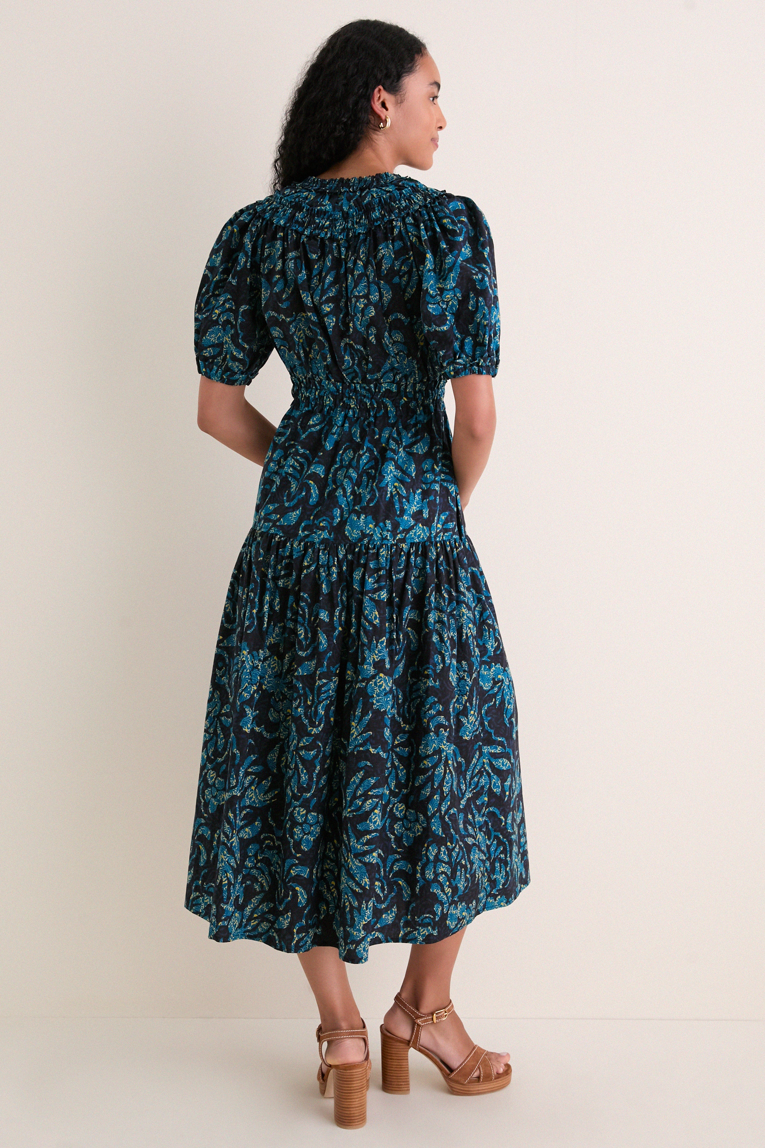 Midnight Othella Short Sleeve Cotton Dress