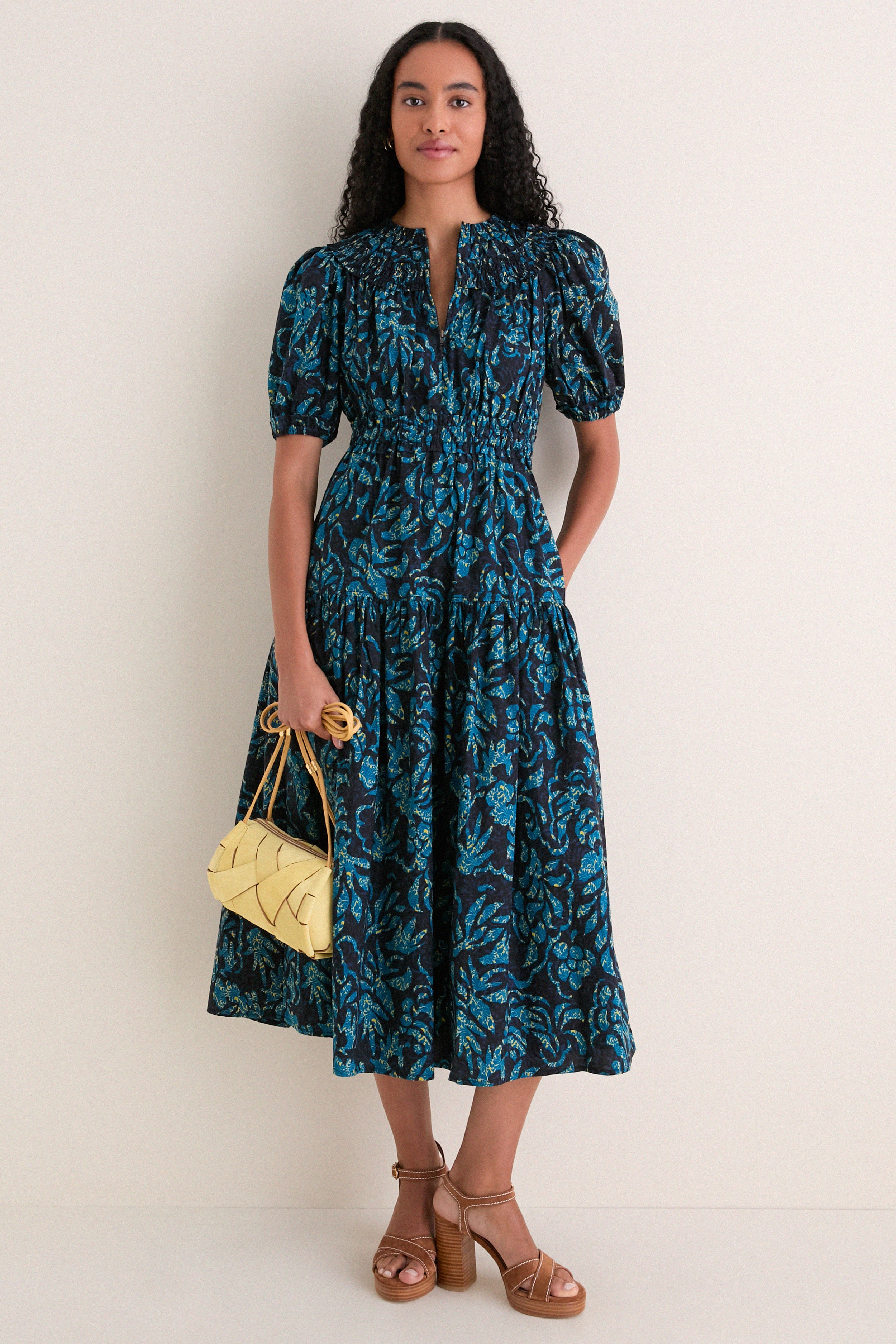 Midnight Othella Short Sleeve Cotton Dress