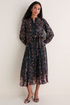 Eclipse Tessa Long Sleeve Silk Dress
