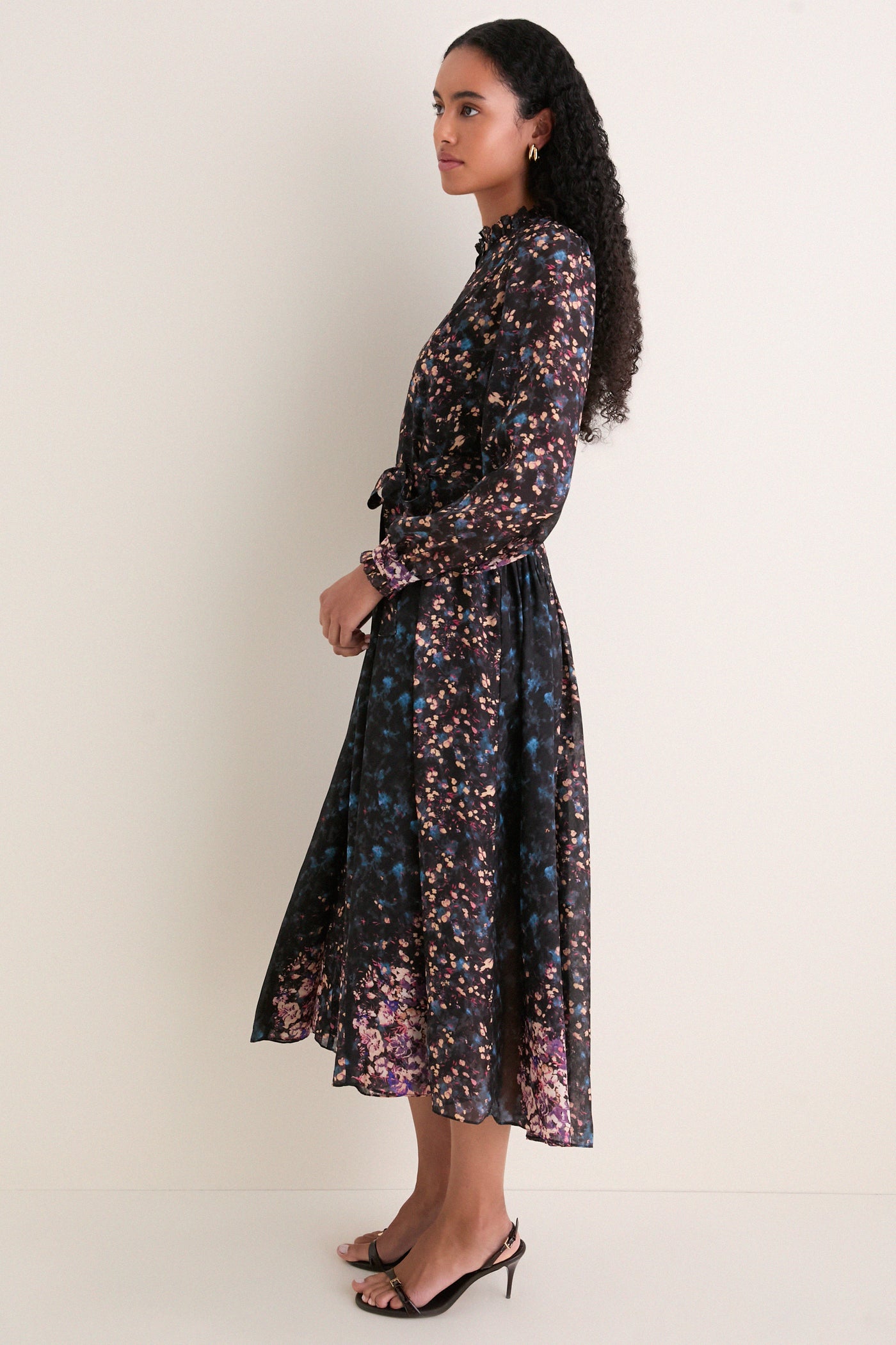 Eclipse Tessa Long Sleeve Silk Dress