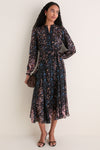 Eclipse Tessa Long Sleeve Silk Dress