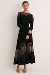 Noir Clemence Long Sleeve Lace Dress