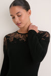 Noir Clemence Long Sleeve Lace Dress