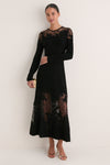 Noir Clemence Long Sleeve Lace Dress