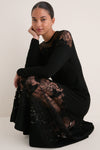 Noir Clemence Long Sleeve Lace Dress