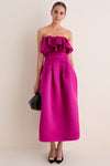 Orchid Cosima Strapless Satin Dress
