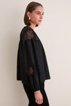 Noir Bess Long Sleeve Silk Blouse