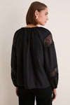Noir Bess Long Sleeve Silk Blouse