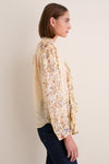 Forsythia Gesture Long Sleeve Silk Blouse
