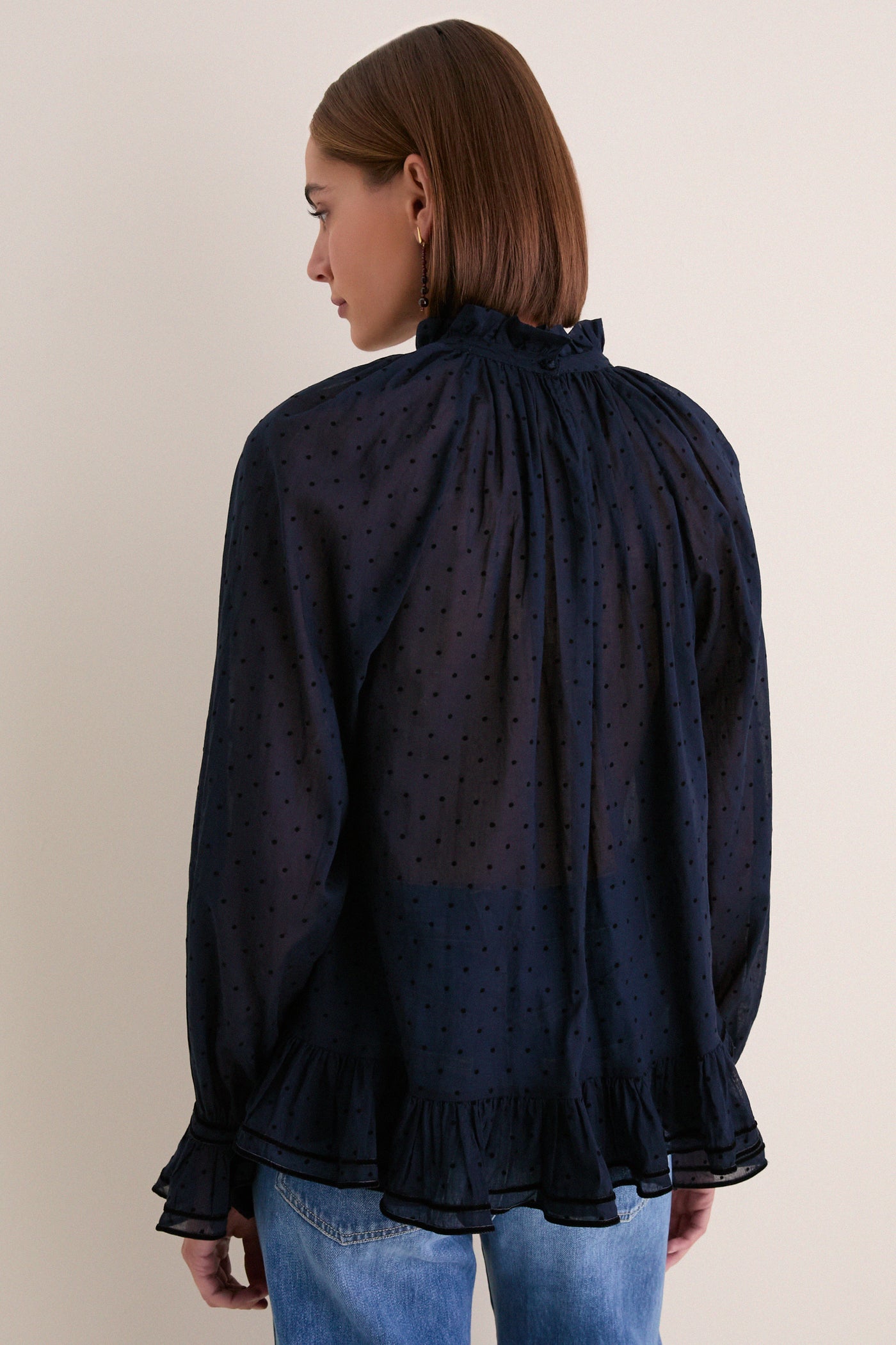 Nightfall Marcella Long Sleeve Cotton Blouse
