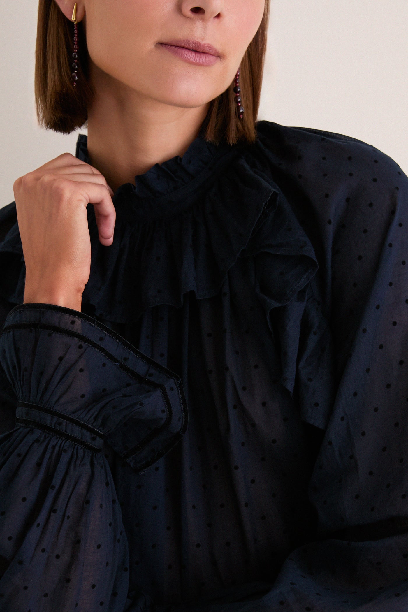 Nightfall Marcella Long Sleeve Cotton Blouse