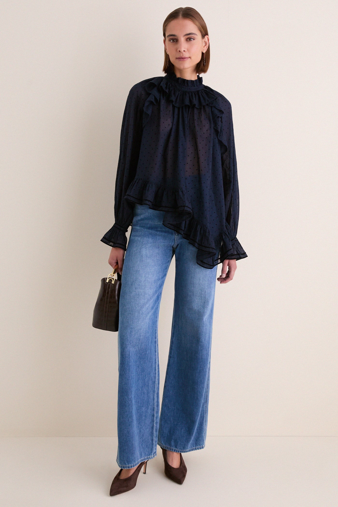 Nightfall Marcella Long Sleeve Cotton Blouse