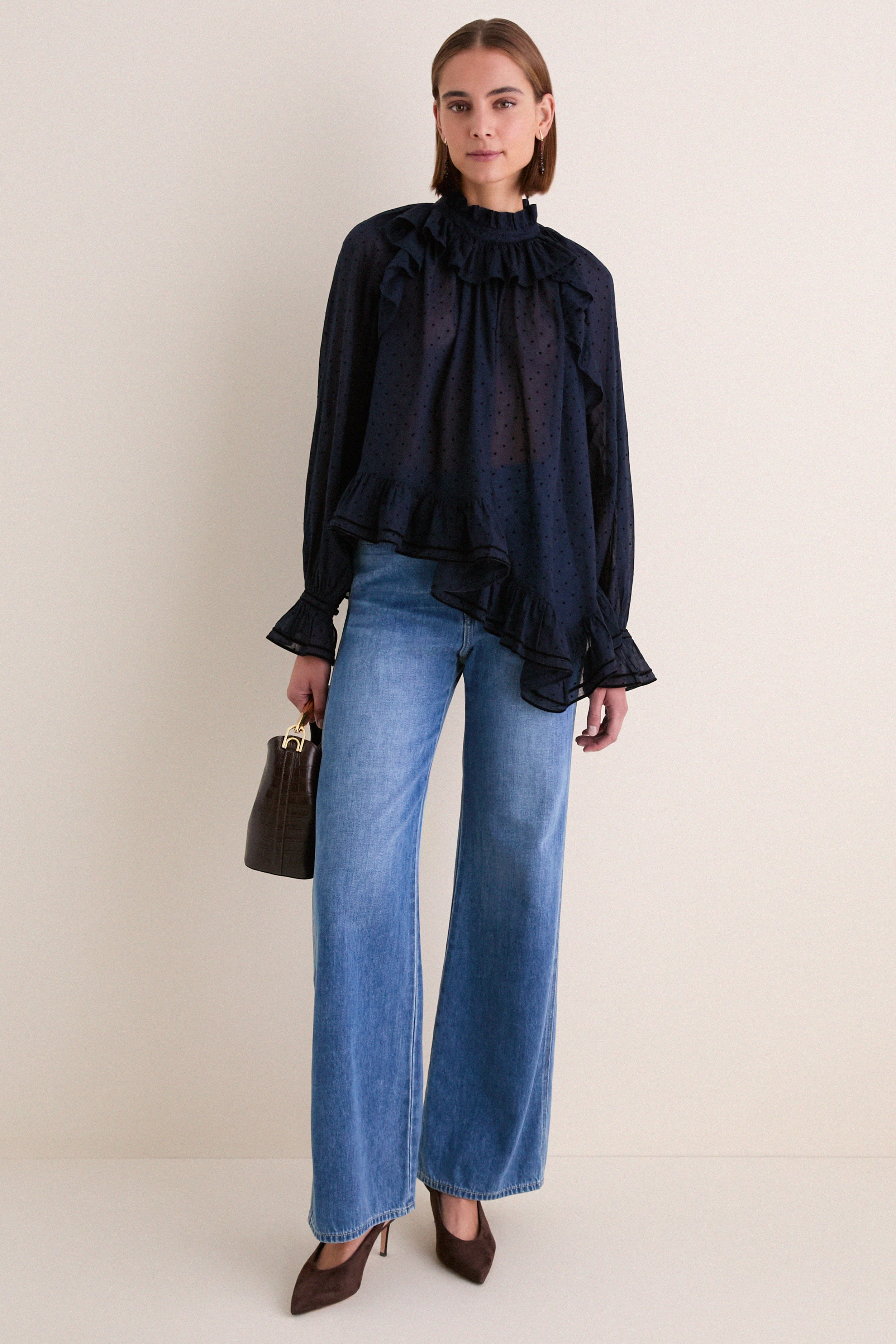 Nightfall Marcella Long Sleeve Cotton Blouse