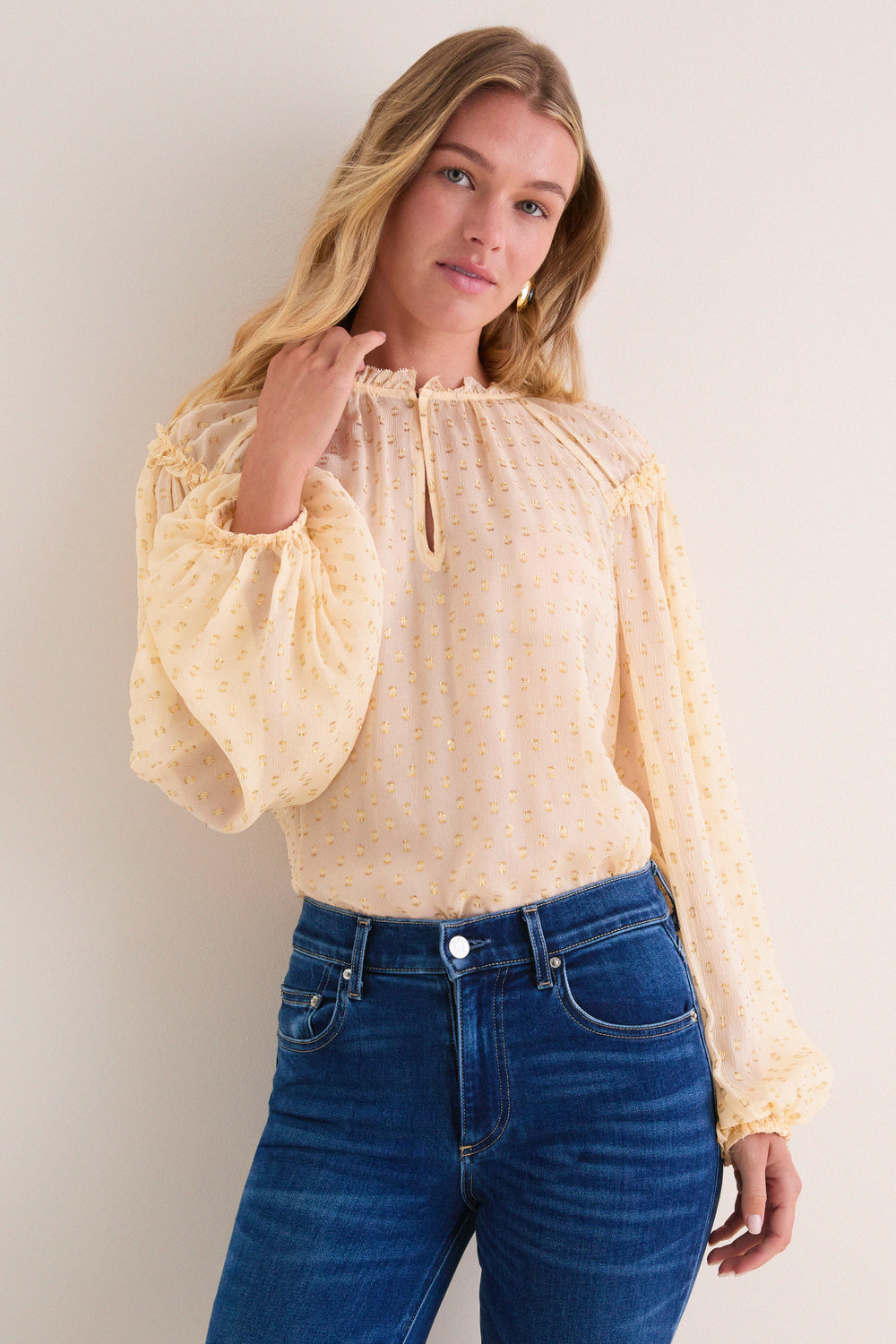 Pearl Elspen Long Sleeve Silk Blouse