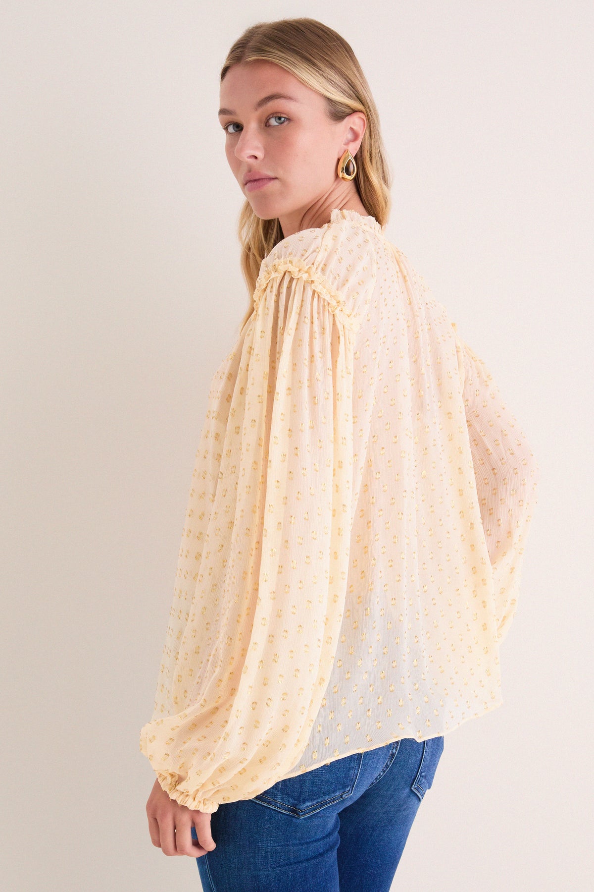 Pearl Elspen Long Sleeve Silk Blouse