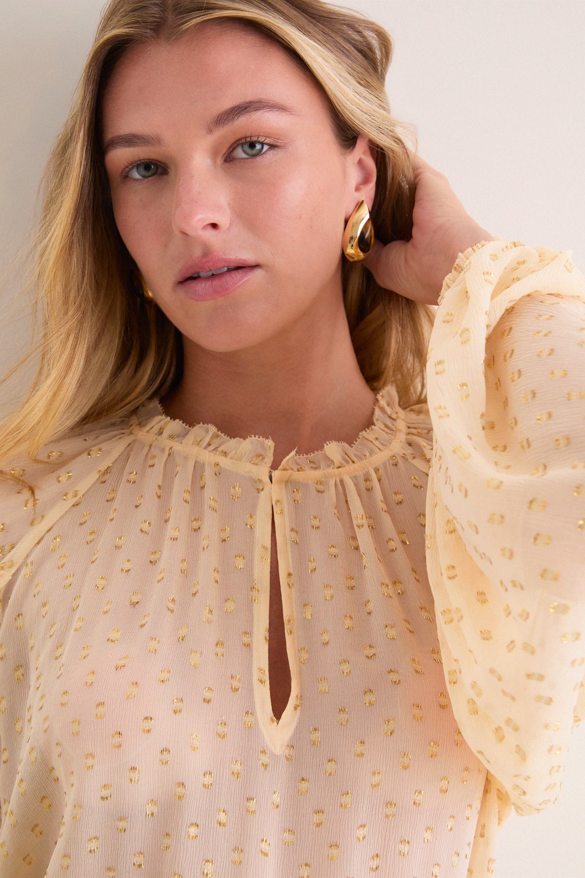 Pearl Elspen Long Sleeve Silk Blouse