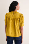 Citrine Una Short Sleeve Cotton Top