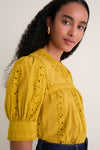 Citrine Una Short Sleeve Cotton Top