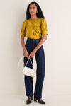 Citrine Una Short Sleeve Cotton Top