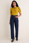 Citrine Una Short Sleeve Cotton Top