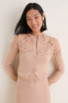 Almond Talia Lace Cardigan