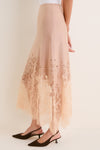 Almond Josina Lace Midi Skirt