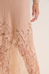 Almond Josina Lace Midi Skirt