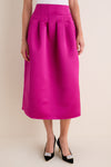 Orchid Delara Satin Midi Skirt