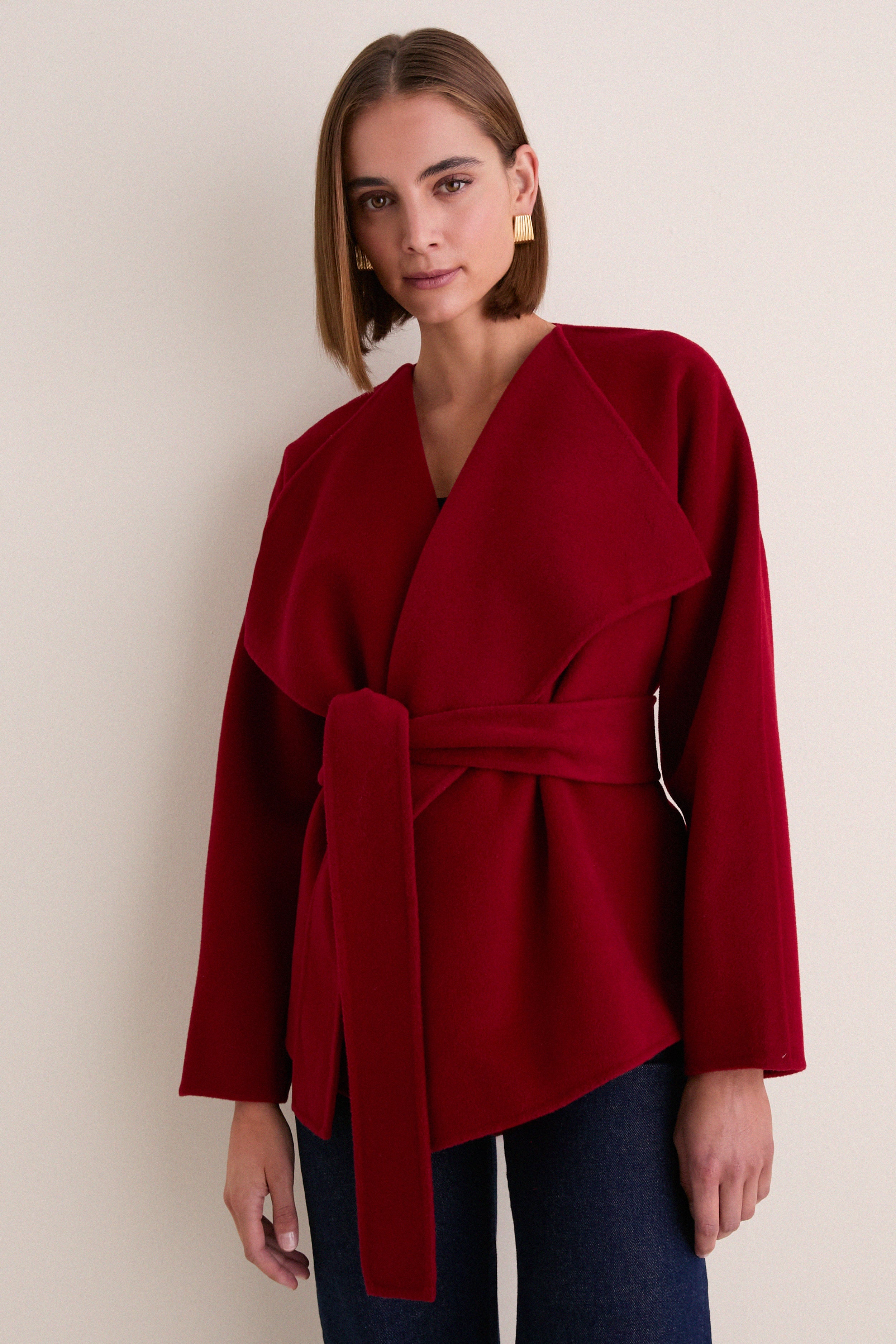 Cerise Sasha Wool Coat