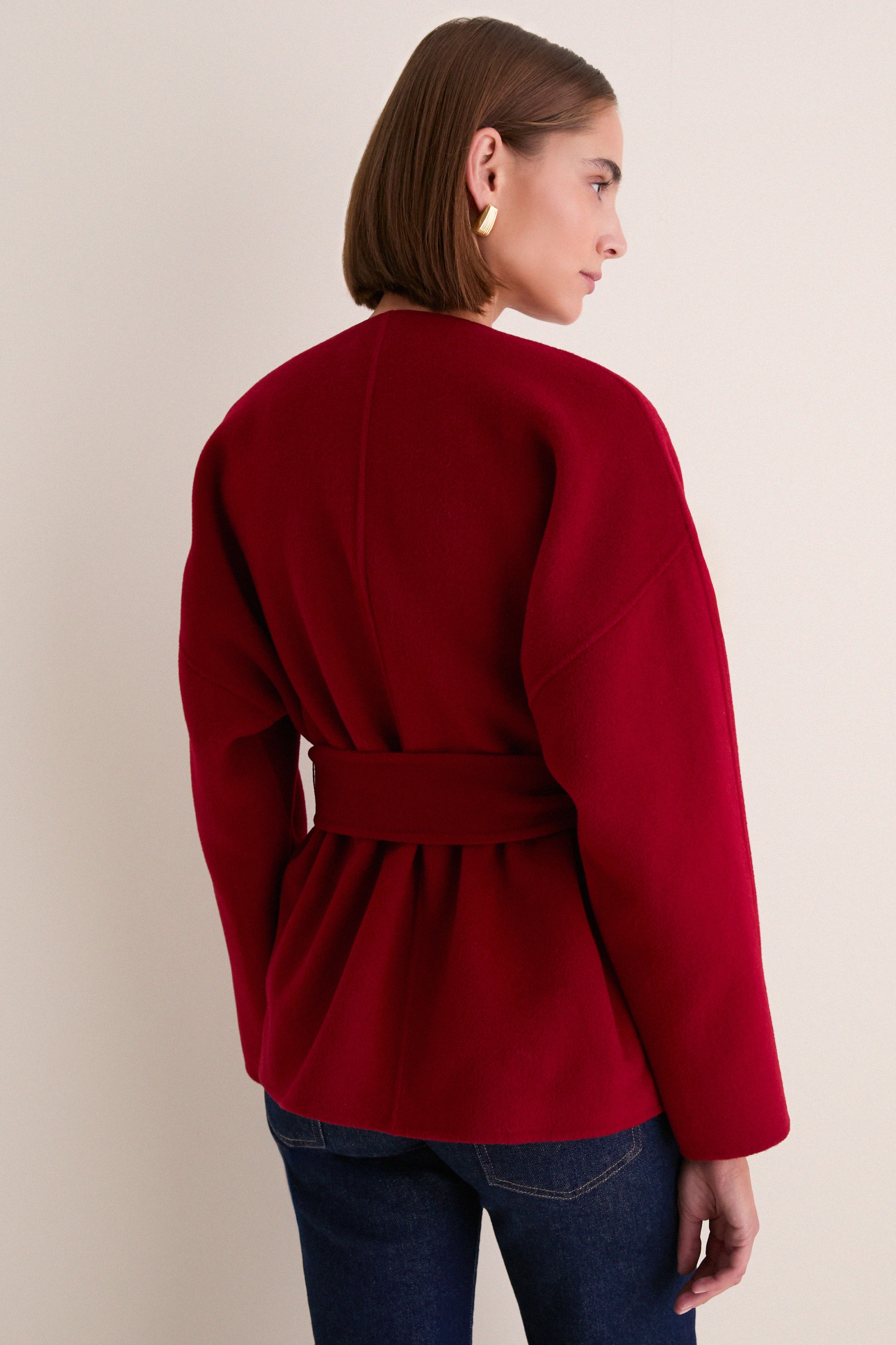 Cerise Sasha Wool Coat