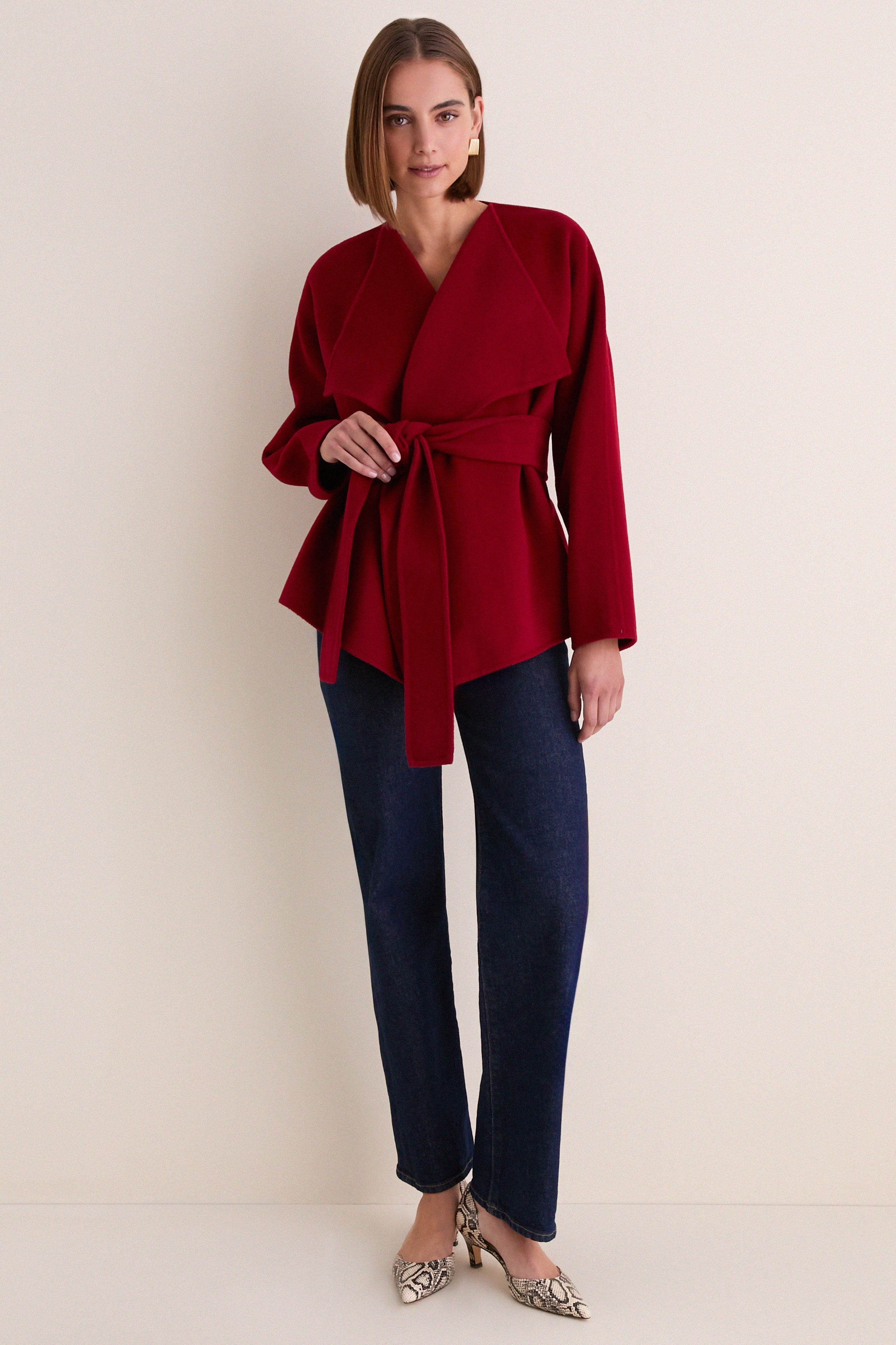 Cerise Sasha Wool Coat