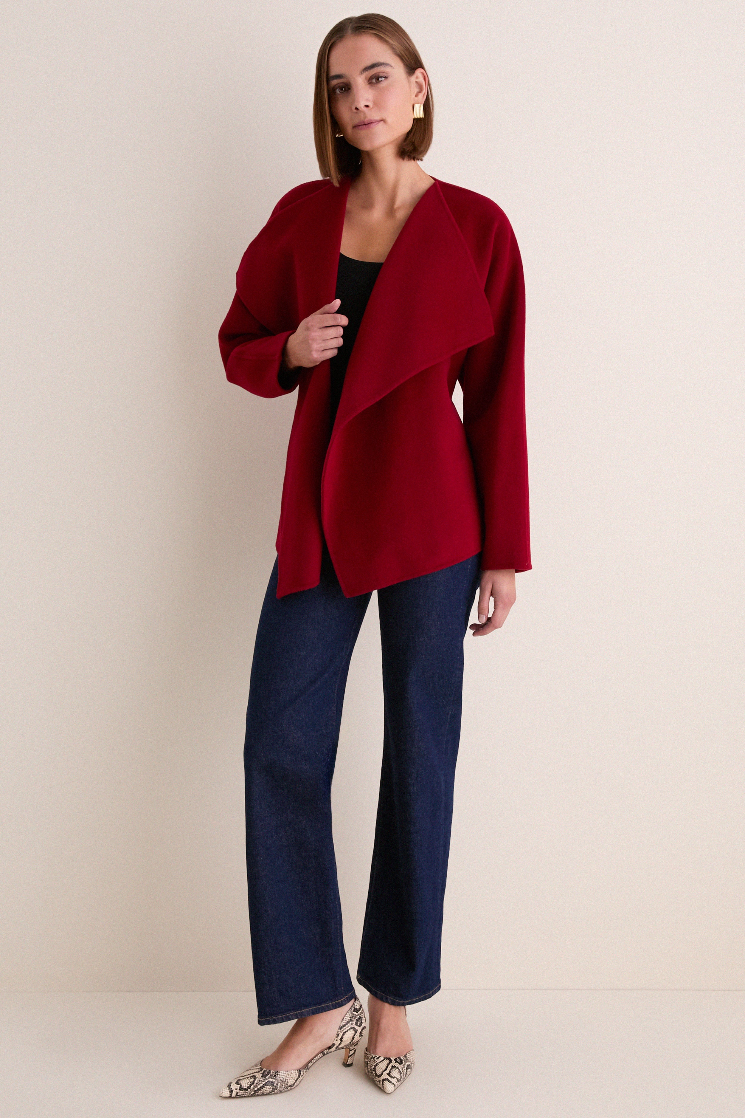 Cerise Sasha Wool Coat