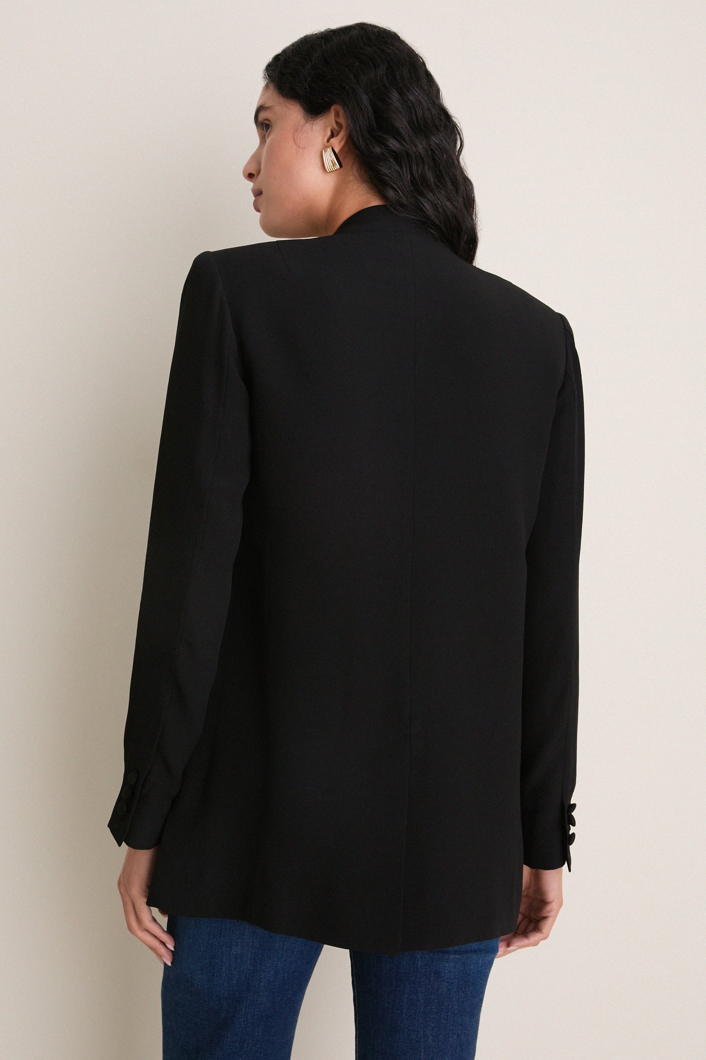 Noir Elea Draped Jacket