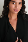 Noir Elea Draped Jacket