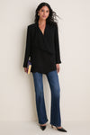Noir Elea Draped Jacket