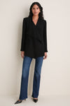 Noir Elea Draped Jacket