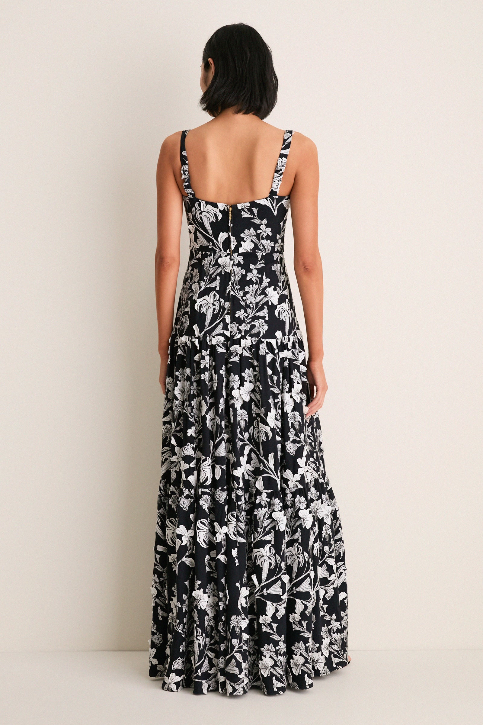 Exclusive Embroidered Guayacan Lima Maxi Dress