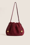 Burgundy Suede Charm Pouch