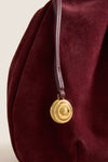Burgundy Suede Charm Pouch
