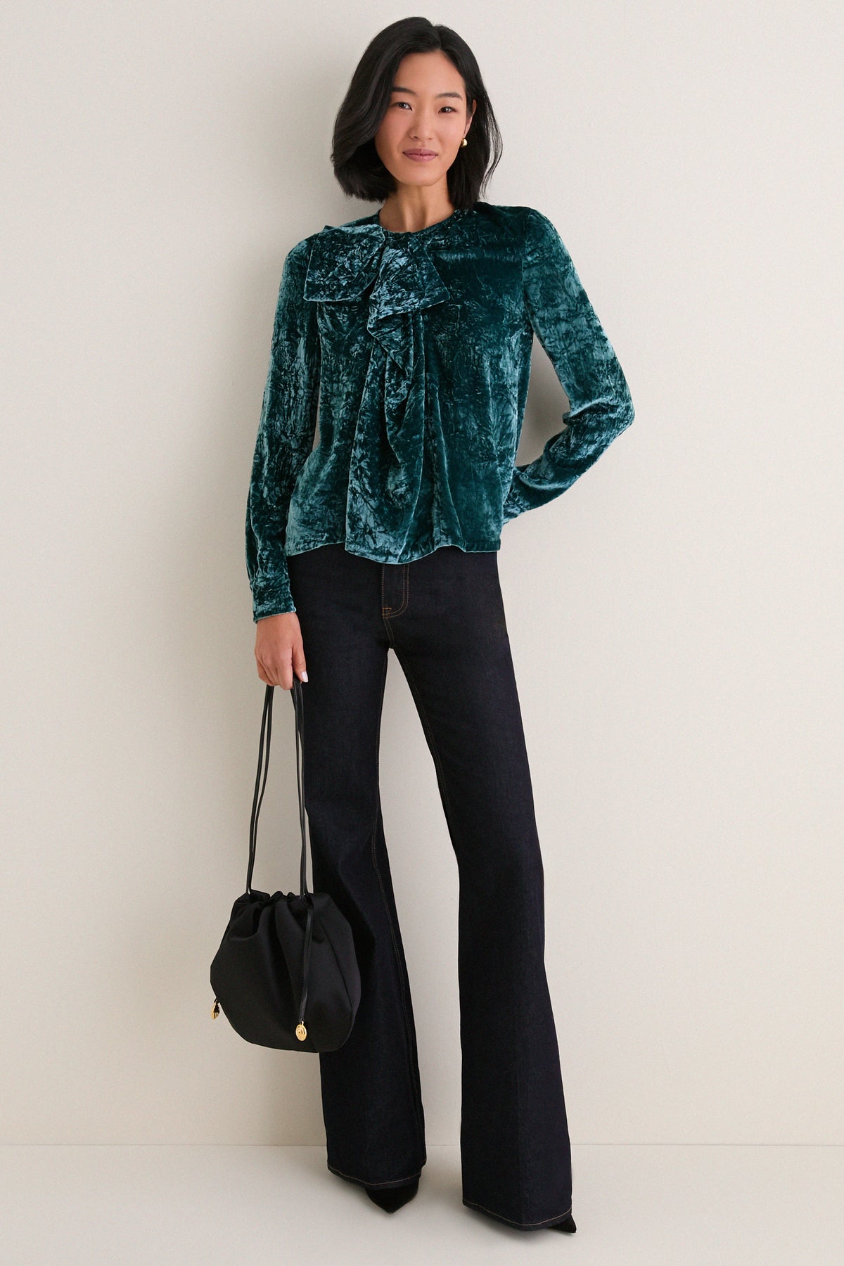 Black Satin Charm Pouch