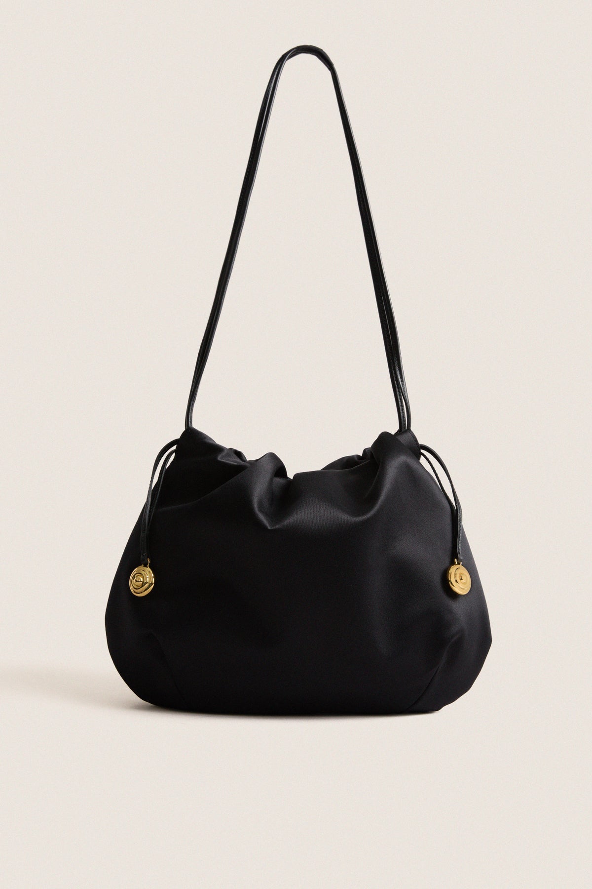 Black Satin Charm Pouch