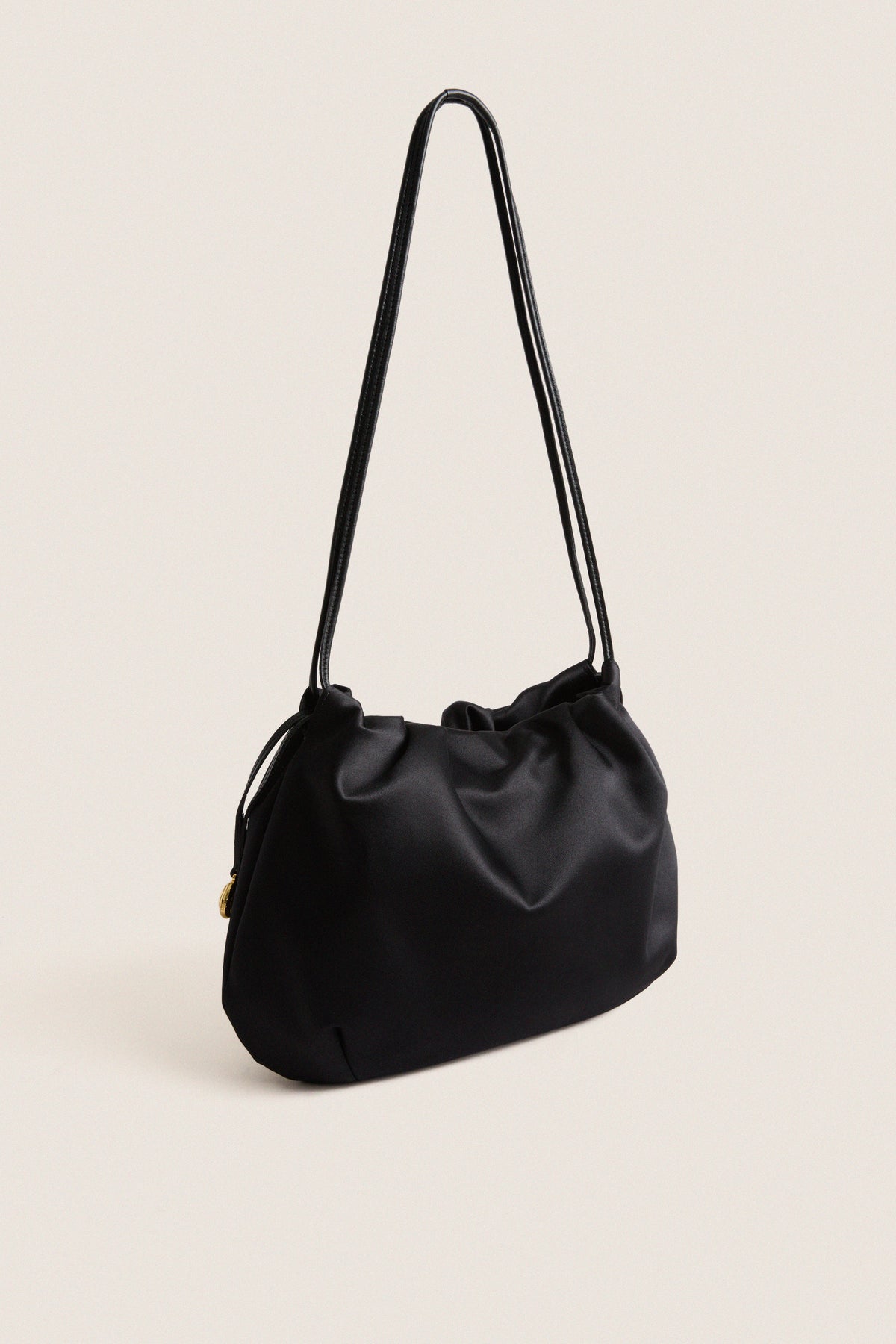 Black Satin Charm Pouch