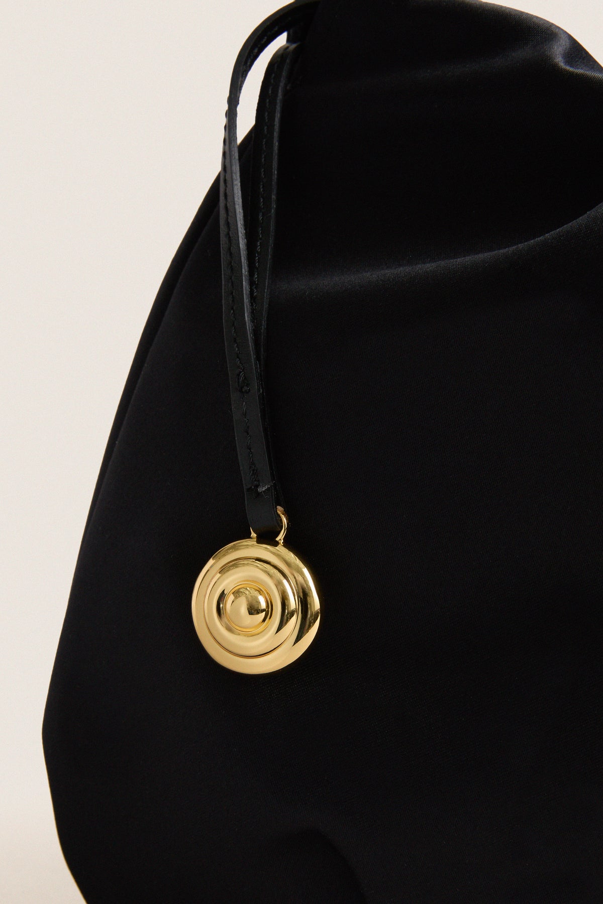 Black Satin Charm Pouch