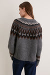 Charcoal Thatcher Crewneck Cardigan