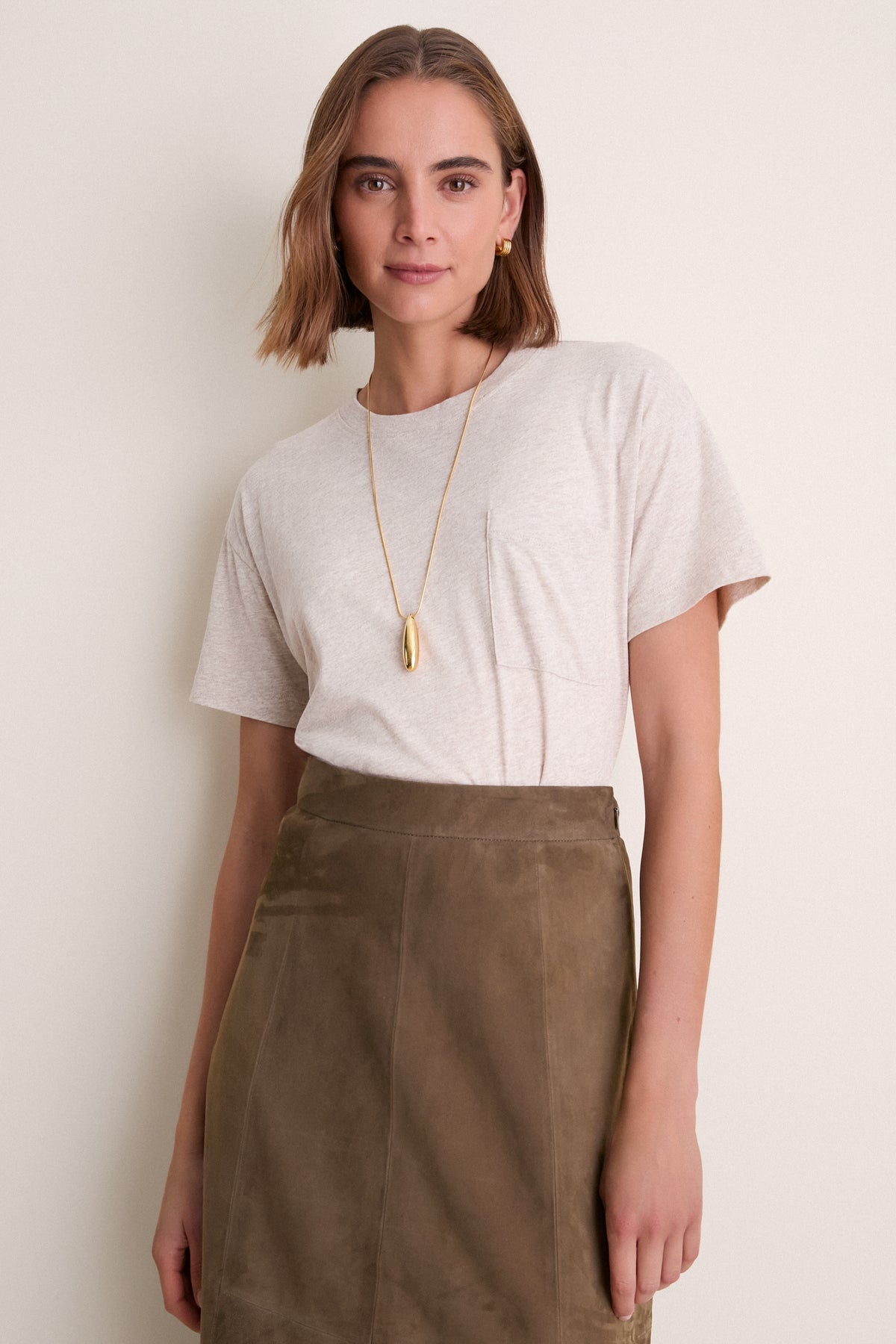 Oatmeal Vintage Pocket Tee