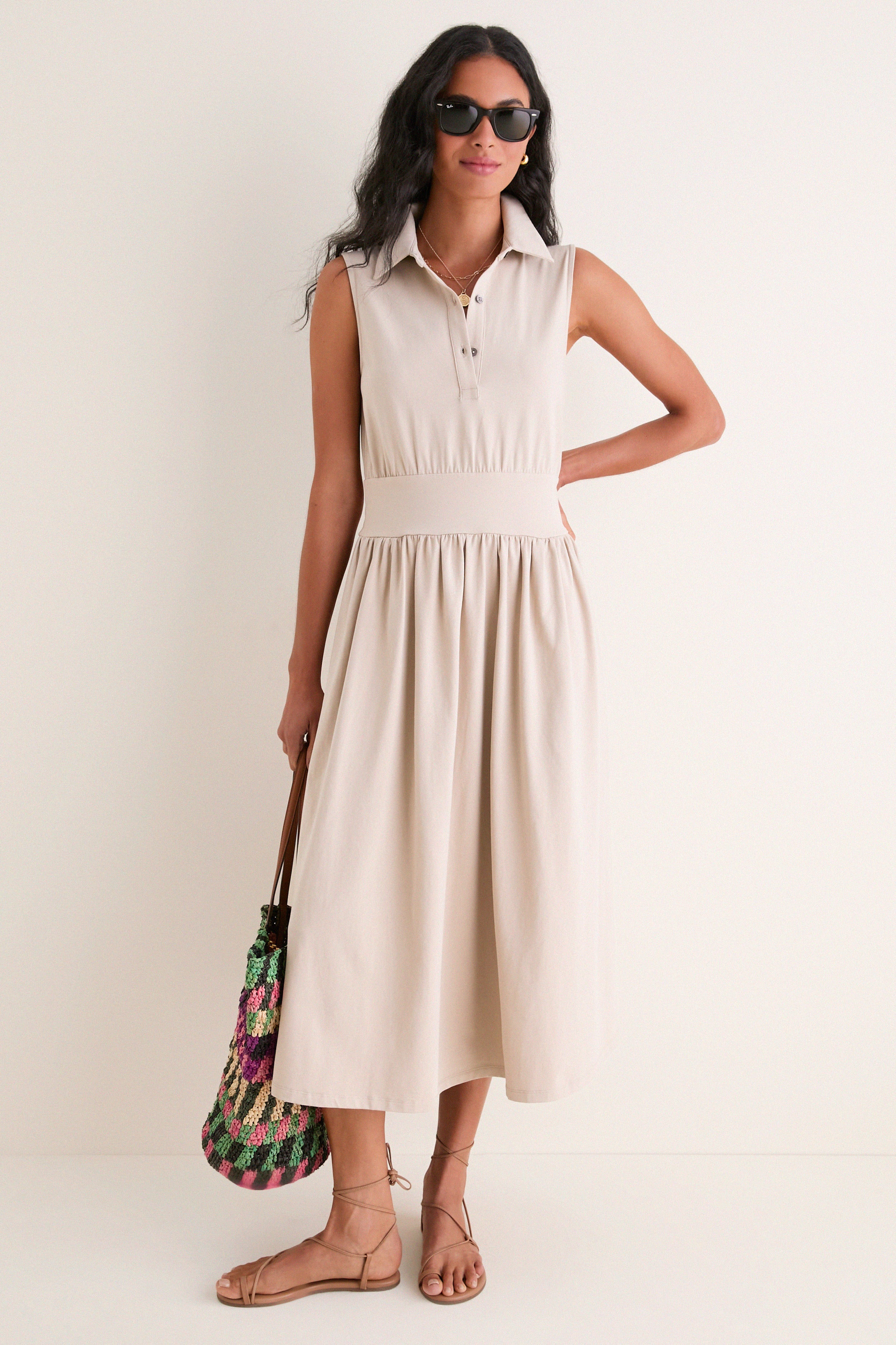 Sand Mikaela Midi Dress