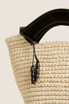 Black Natural Fique Small Shopper