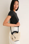 Black Natural Fique Small Shopper