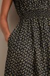 Black Ditsy Floral Walker Tank Dress