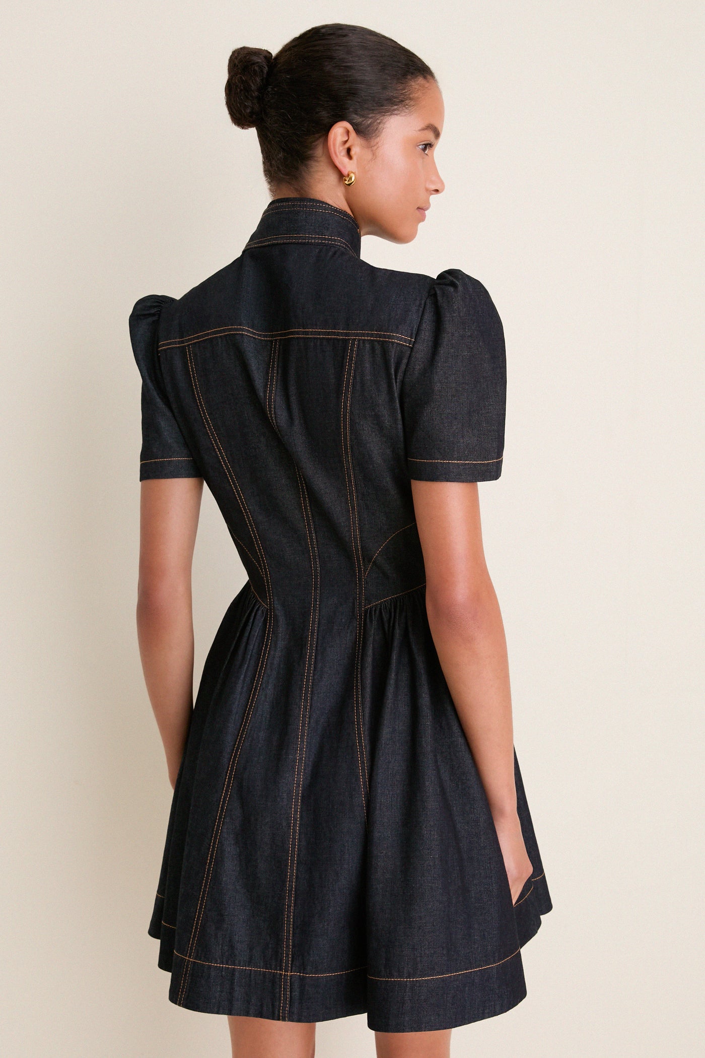 Onyx Blue Denim Corset Mini Dress